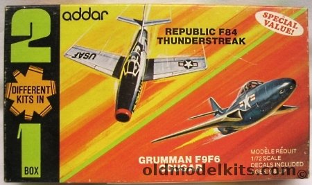 Addar 1/80 F9F-6 Cougar and F-84 Thunderstreak - (F9F6), 903 plastic model kit